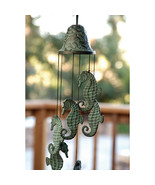 Verdigris Distressed Brass Metal Nautical Bell With Marine Seahorses Win... - $62.87 CAD