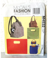 McCall&#39;s Totes-Tote Bags-Sling Backpack Sewing Pattern #M4532 Uncut - $12.96 CAD