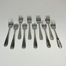 Lot of 10 Oneida FLIGHT-RELIANCE Stainless Salad Forks 6 3/4&quot; WITH SLOT. - $19.89