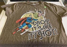 Mens DC Comics Super Hero Superman Short Sleeve T Shirt S Small Brown - £8.76 GBP