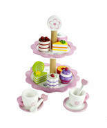 Tea Time Pastry Tower Wood 15 Piece Playset  - £25.55 GBP