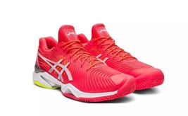 ASICS Donne Scarpe Court FF 2 Clay Solido Rosa Fluo Taglia EU 39.5 1042A075 - £66.04 GBP