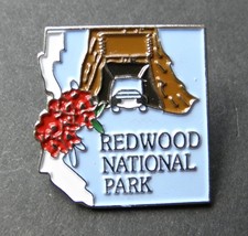 CALIFORNIA REDWOOD NATIONAL STATE PARK MAP LAPEL PIN BADGE 1 INCH - £4.43 GBP