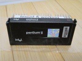 Intel Pentium II 350Mhz SL2S6 Slot 1 CPU with Heat Sink Tested &amp; Working! - £25.84 GBP