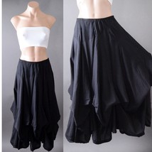 Black Steampunk Bohemian Victorian Asymmetrical Gothic Long Bubble Skirt... - $82.27 CAD
