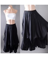 Black Steampunk Bohemian Victorian Asymmetrical Gothic Long Bubble Skirt... - $82.27 CAD