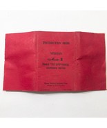 1953 Weston Master II Universal Exposure Meter Model 735 Instruction Book - $17.60 CAD