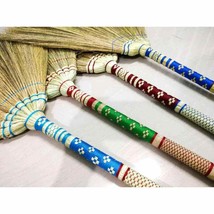 Asian Thai Broom Sweep Natural Handmade Straw Dry Grass Original from Thailand - £72.22 GBP