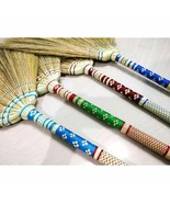 Asian Thai Broom Sweep Natural Handmade Straw Dry Grass Original from Th... - $123.20 CAD