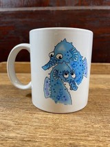 Coffee Mug Cup with Whimsical Blue Sea Horse Coffee Cup Pair of Durpy Se... - £9.10 GBP