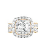 3.10 Carat Lab Grown Diamond Engagement Ring 14K Yellow Gold for Women V... - £1,688.39 GBP