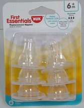   First Essentials By Nuk (6) Silicone Replacement Nipples Fast Flow 6+ months - $8.99