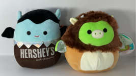 Squishmallows Patricio The Vampire Bat &amp; Desmund in Lion 7&quot; Halloween  - $313.25 MXN