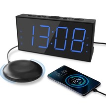 Super Loud Alarm Clock With Bed Shaker, Vibrating Alarm Clock For Heavy ... - $46.99