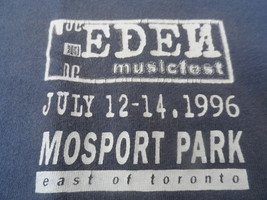 Eden Festival Tragically Hip Vintage 1996 Staff T-Shirt Live Cure Size X... - £15.68 GBP