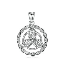 Real Sterling Silver Elegant Triquetra Pendants Solid Silver Celtic Celtic Knot  - £21.27 GBP