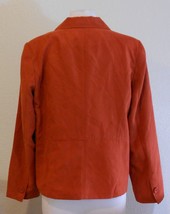 Studio Works Womens Blazer Orange Jacket 8 Petite Faux Suede Button Fron... - £9.41 GBP