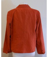Studio Works Womens Blazer Orange Jacket 8 Petite Faux Suede Button Fron... - £9.41 GBP