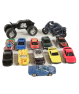 Lot of 13 Toy Vehicles Well Loved Cars Motorcycle 4 Wheeler 1990s - £4.68 GBP