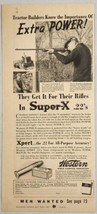 1939 Print Ad Western Super-X .22 Rifle Cartridges Caterpillar Tractor - $16.18