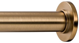 WARM GOLD Spring Tension Curtain Rod -  for Windows or Shower, 24 to 36 ... - $19.99