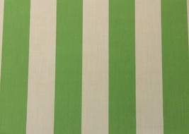 Ballard Design Canopy Stripe Kiwi Green Sand Sunbrella Outdoor Fabric 1.5 Yards - £17.20 GBP
