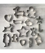 Lot of 12 Metal Cookie Cutters, Vintage Antique Christmas Animals Stars,... - €10,16 EUR