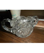 Vintage American Brilliant Cut Crystal Double Handle Sugar Bowl - Sawtoo... - £18.04 GBP