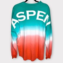 ASPEN orange/teal ombre long sleeve Spirit Jersey Size Medium - $61.14 CAD