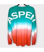 ASPEN orange/teal ombre long sleeve Spirit Jersey Size Medium - $61.54 CAD