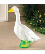 Large White 23&quot;H Dress Up Goose Garden Statue Indoor Outdoor Yard Decor - £31.10 GBP