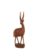 Vintage mid century carved wood antelope statue - £23.97 GBP