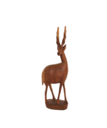Vintage mid century carved wood antelope statue - $29.99