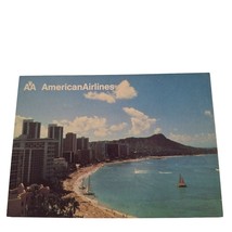 Postcard AA American Airlines Beach Scene Sailboat Chrome Unposted - £8.07 GBP