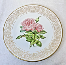 Edward Marshall Boehm Rose Plate The Elizabeth Rose Limited 10 7/8&quot; Lots... - $18.32