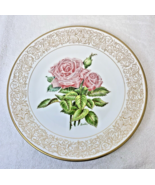 Edward Marshall Boehm Rose Plate The Elizabeth Rose Limited 10 7/8&quot; Lots... - $337.89 MXN