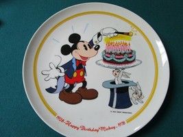 HAPPY BIRTHDAY MICKEY SCHMID COLLECTOR PLATE 1928-78,  10&quot;   - $44.55