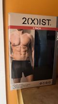 NEW Mens SMALL 2(x)ist BLACK Knit Boxer 100% Pima Cotton 3 Pk Small - $26.99