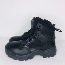 5.11 Tactical Womens ATAC 6&quot; Leather Combat Duty Boots Size 7 Black Side... - £34.77 GBP