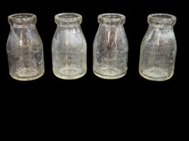 Lot Of 4 Vintage Bowman Dairy Company Chicago, Il One Half Pint Milk Bottles 5&quot; - £27.69 GBP