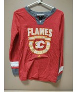 New Adidas NHL Calgary Flames Long Sleeve Shirt Womens Red Small B438W - £11.41 GBP