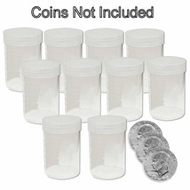 Round Large Dollar Coin Storage Tubes 38mm by BCW 10 pack - $243.83 MXN