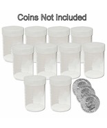 Round Large Dollar Coin Storage Tubes 38mm by BCW 10 pack - $240.43 MXN