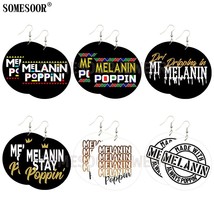 SOMESOOR Mixed 6 Pairs Wholesale Melanin Stay Poppin The Art Of Writing Wooden B - £19.34 GBP