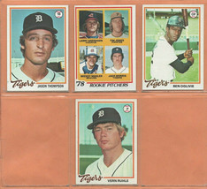 1976 1977 1978 Topps Detroit Tigers Team Lot Jack Morris RC Bill Freehan Oglivie - £10.80 GBP