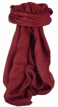 Fine Cashmere Scarf Karakoram Birds-Eye Weave Burgundy by Pashmina &amp; Silk - £51.54 GBP