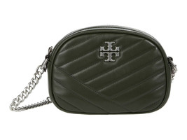 Tory Burch Kira Small Chevron Leather Camera Bag Crossbody ~NWOT~ Green - £235.82 GBP