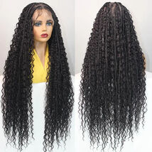 Boho Braided Wigs Synthetic Full Lace Front Wigs #1B 36inches China Main... - $113.65