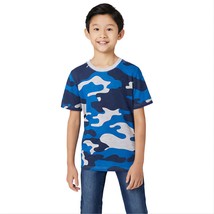 Eddie Bauer Boys Size Large 14/16 Blue Camouflage Short Sleeve T-Shirt NWOT - $7.19