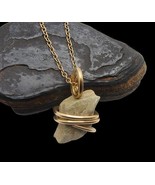 Green Heulandite Crystal Necklace Zeolite Crystal Handmade Crystal Jewel... - $44.44